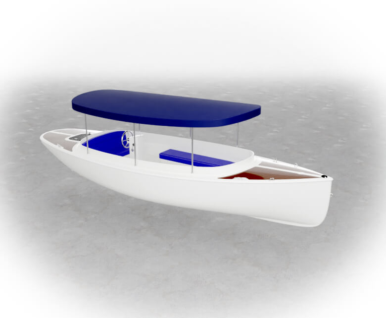Fantail 217 2022 White and Blue Navy Vision Marine
