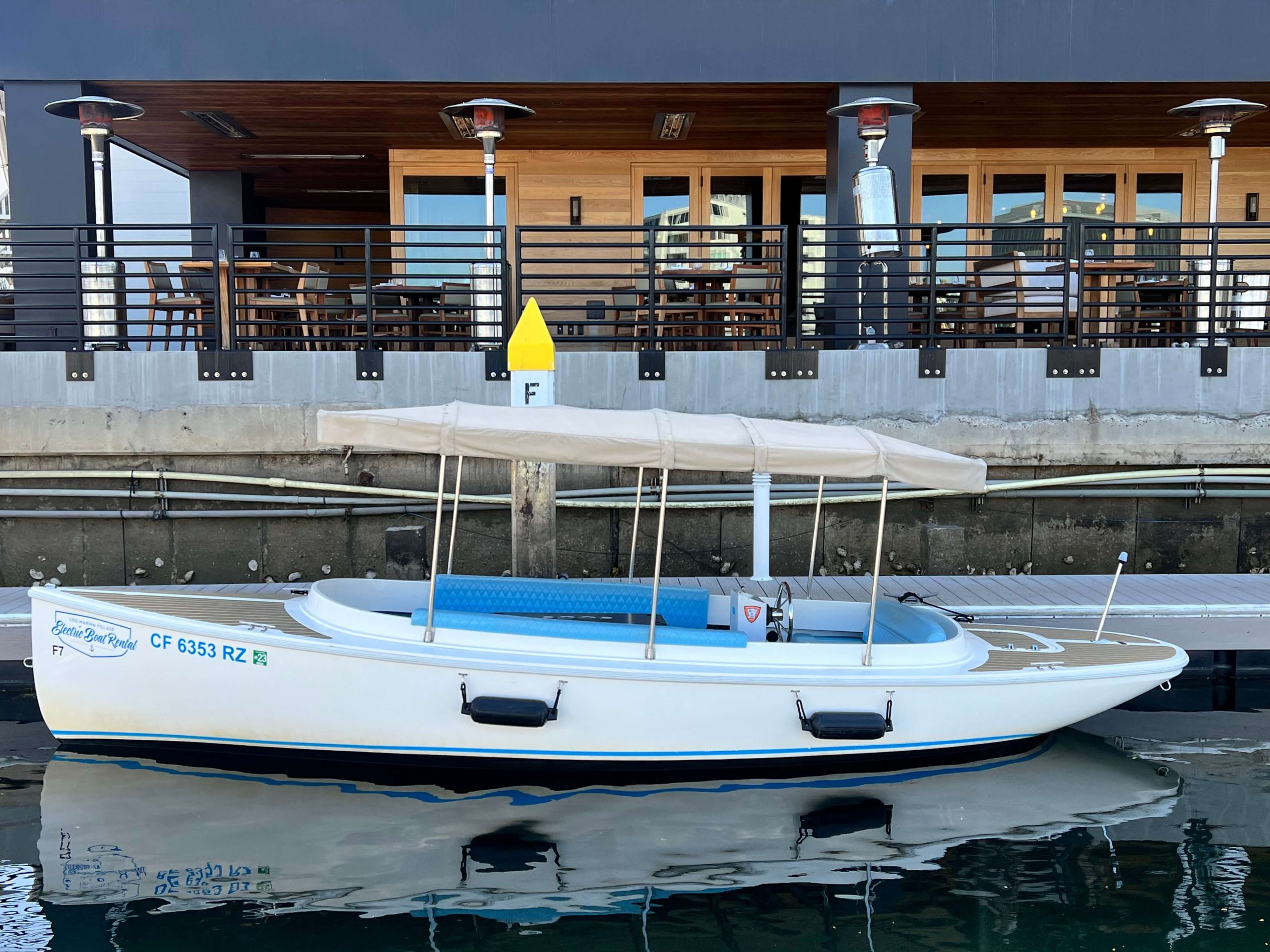 2019 FANTAIL 217 | WHITE & BABY BLUE Electric Boat